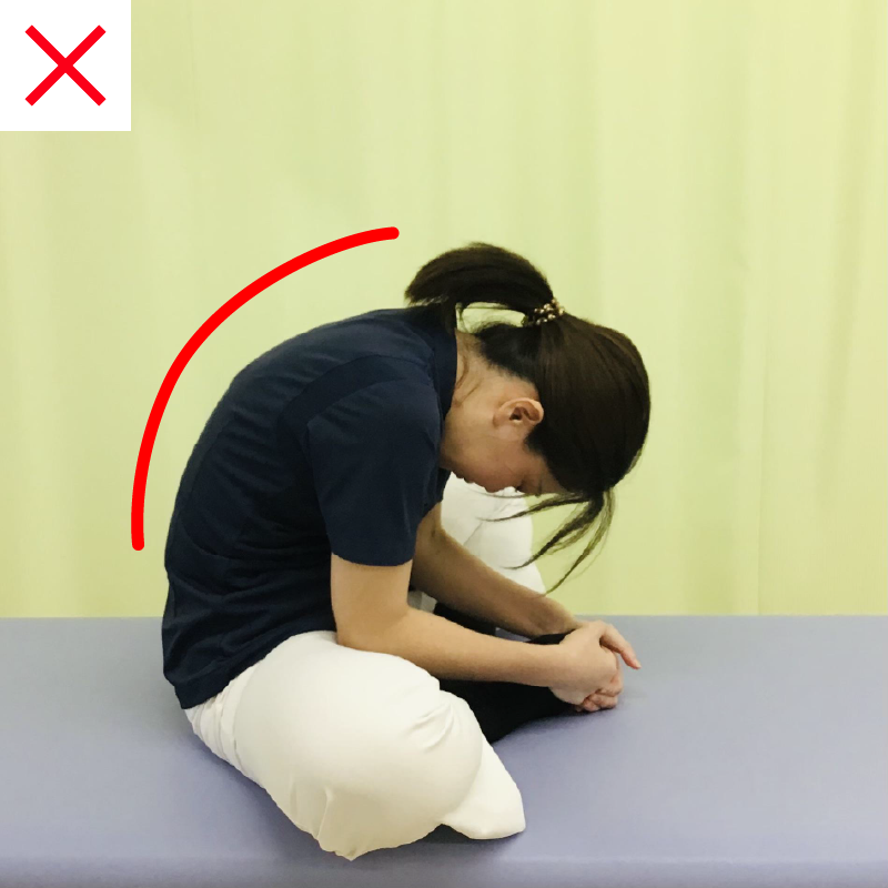 大内転筋ストレッチ NG例