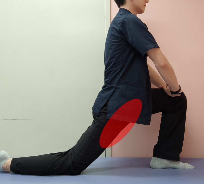 太もも前のストレッチ
